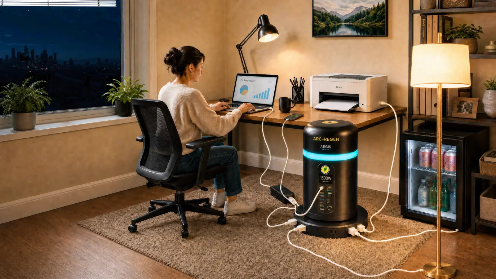 Concept illustration of Arc-Regen supporting selected devices in a home workspace